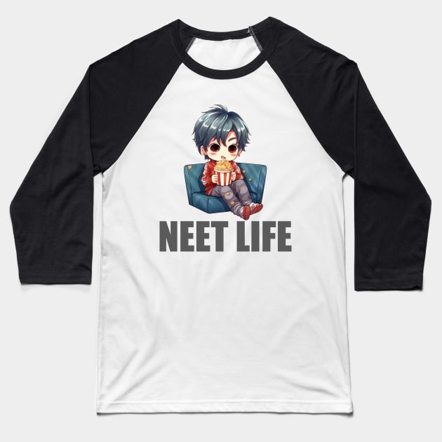 NEET LIFE Baseball T-Shirt by FrenArt